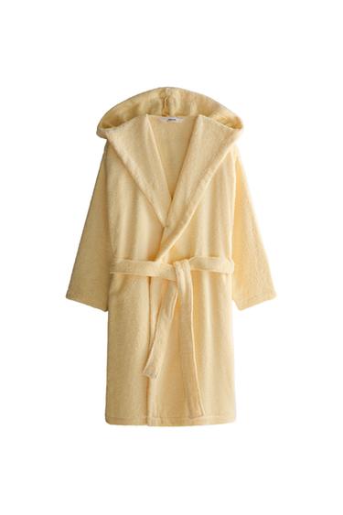 Zara HOODED BATHROBE (360 GXM²) - Light yellow