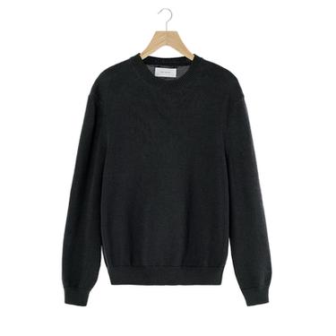 Zara PAMUČNI PULOVER REGULAR FIT – tamnomornarsko plava