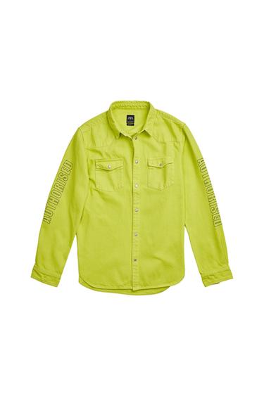 NEON DENIM OVERSHIRT