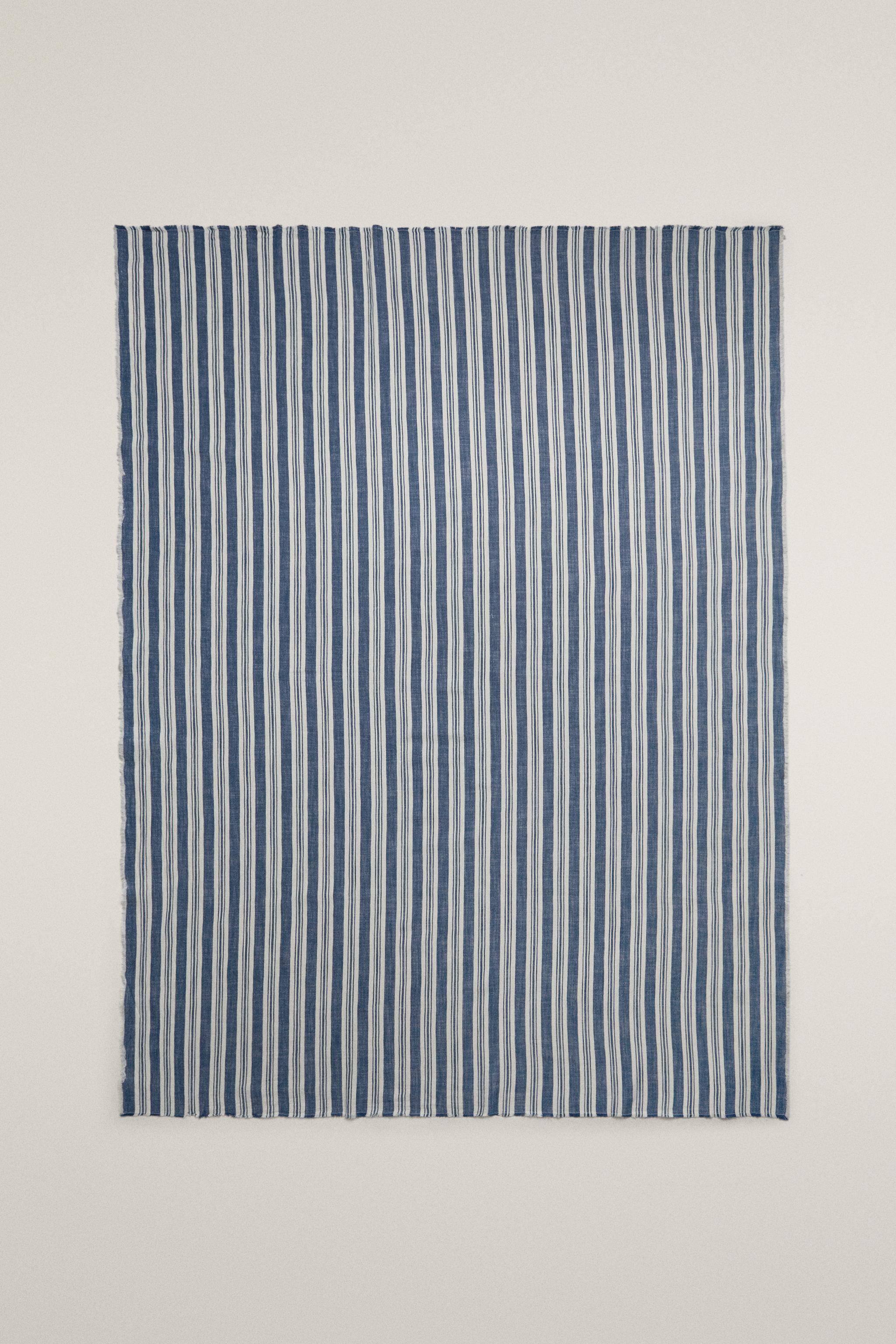 COUVERTURE COTON RAYURES