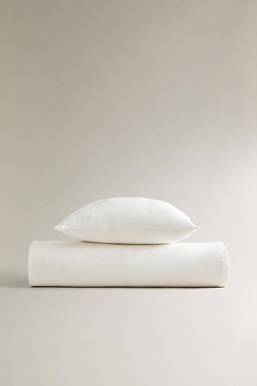 COUVRE-LIT LIN BRODERIE - Blanc cassé de Zara - Image 4
