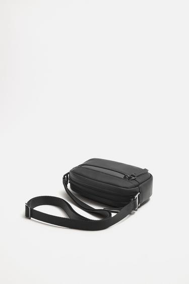 RUBBERISED CROSSBODY BAG - Black by Zara