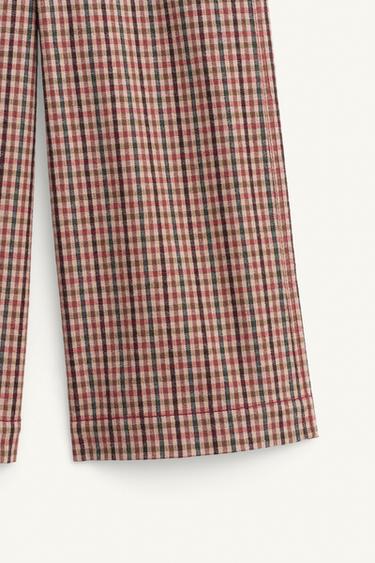 LIMITED EDITION CHECK TROUSERS - Pastel pink by Zara - Image 8