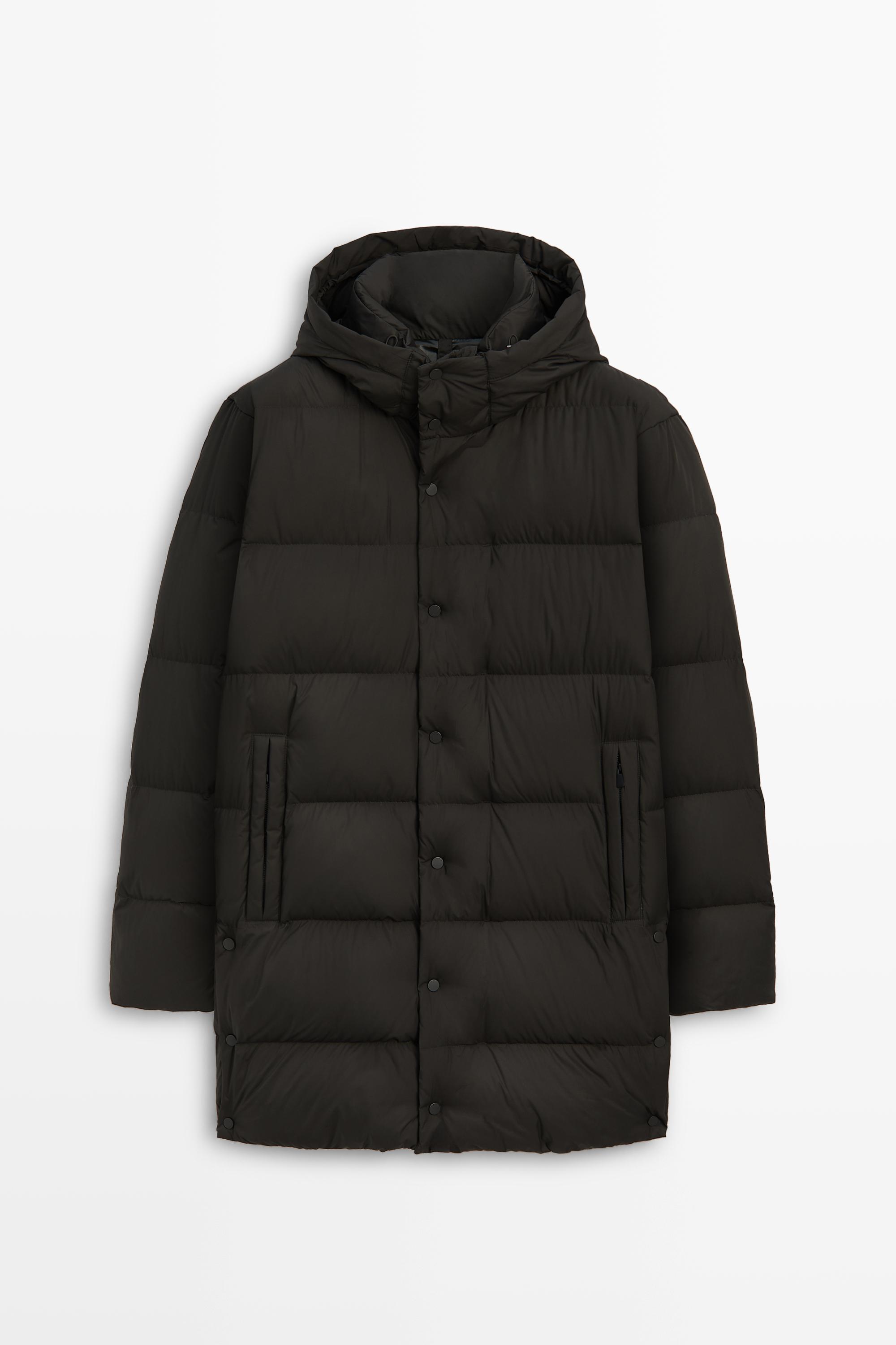 Down jacket with hood