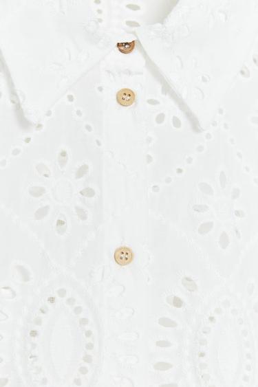 CHEMISE BRODERIES PERFORÉES - Blanc de Zara - Image 2