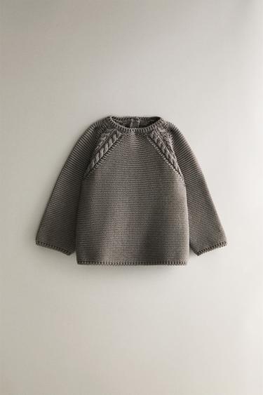 Zaras GROVSTICKAD TRÖJA FÖR BARN - Mörkgrå - Bild 0