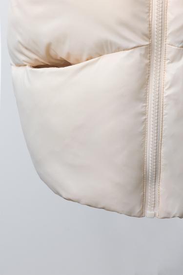 WATER-REPELLENT PADDED GILET - Ecru by Zara - Image 4