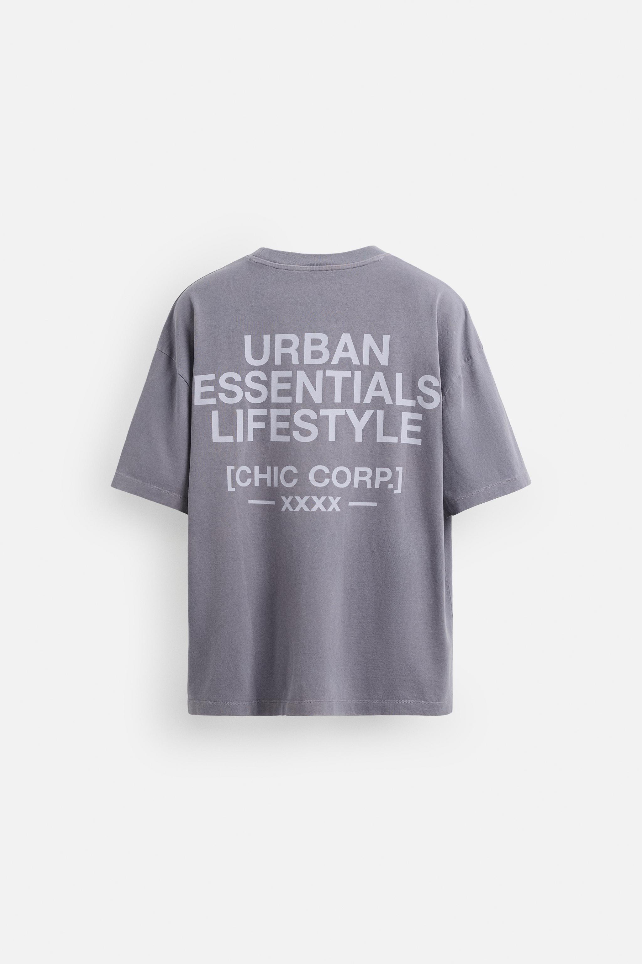 T-SHIRT WITH CONTRAST PRINTS - Purple | ZARA New Zealand