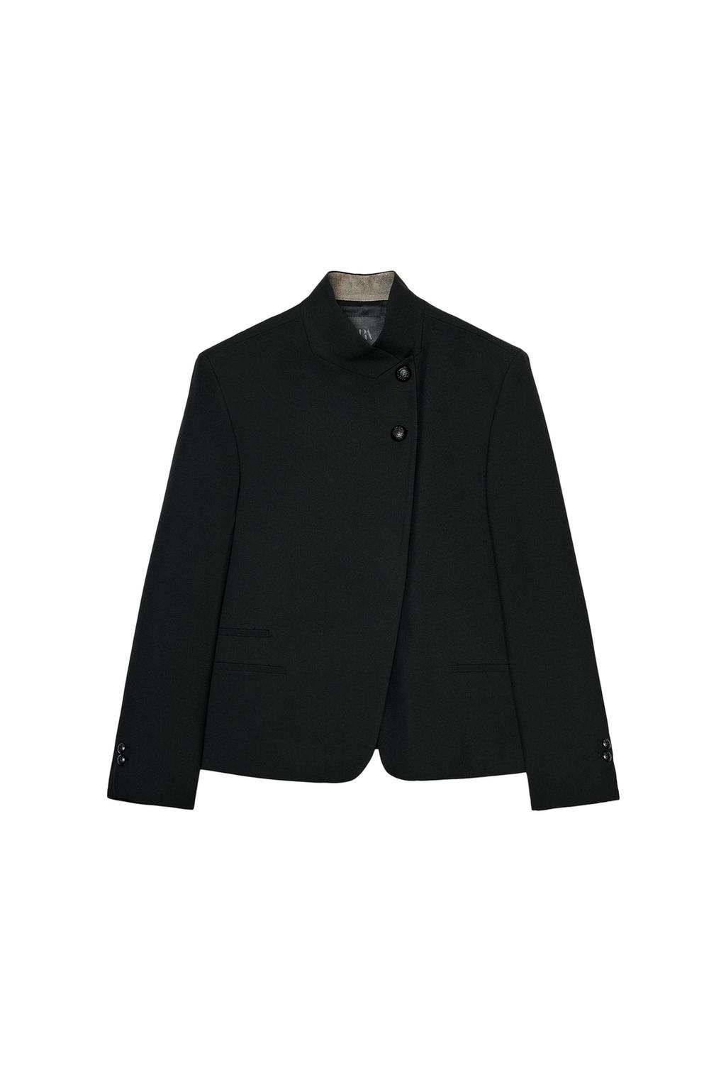 HIGH COLLAR BUTTONED BLAZER ZW COLLECTION - image 3