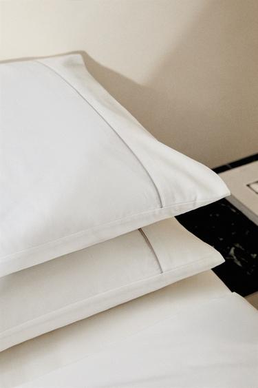 PILLOWCASE WITH PIQUÉ PIPING - Grey by Zara - Image 5