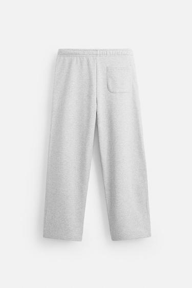 PANTALON DE JOGGING COUPE LARGE - Gris chiné de Zara - Image 7