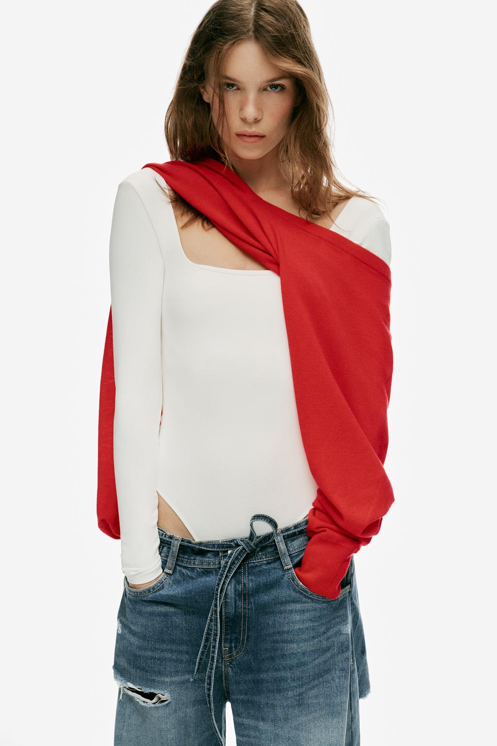 polyamide square neckline bodysuit