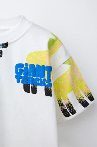 DINOSAUR PRINT T-SHIRT - White by Zara - Image 2