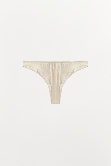 CULOTTE BIMATIÈRE TULLE BRODERIES FANTAISIE - Écru de Zara - Image 8