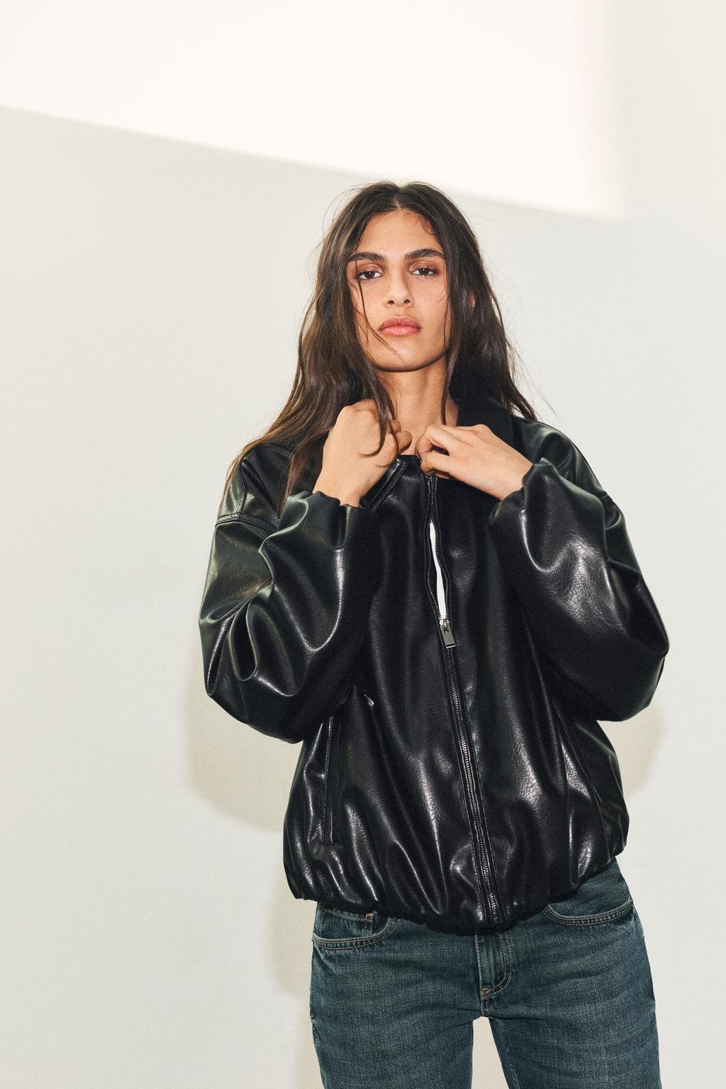 FAUX LEATHER BOMBER JACKET - image 2