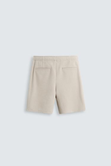 TEXTURED COMFORT BERMUDA SHORTS - Beige by Zara - Image 6