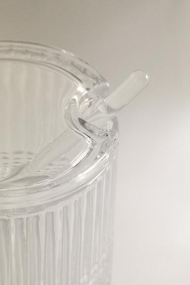 GLASS SUGAR BOWL WITH RAISED GEOMETRIC DESIGN - 990 by Zara - Image 2