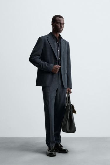 COSTUME SLIM FIT STRUCTURE - 217 de Zara - Image 1