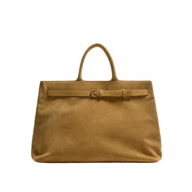 BOSSA DE MÀ PELL CINTURÓ - Marró Caramel de Zara