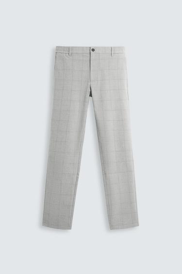 מכנסיים SLIM FIT COMFORT - אפור צהבהב של Zara