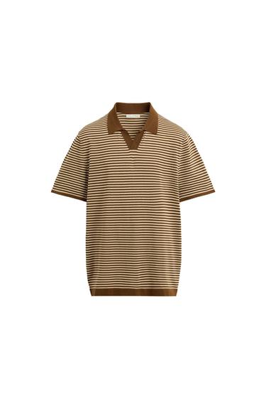 POLO PUNTO RAYAS - Caramelo de Zara - Imagen 0