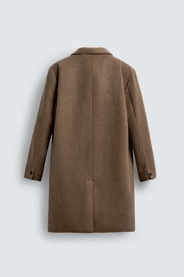 REGULAR FIT WOOL COAT - Mink by Zara - Image 8