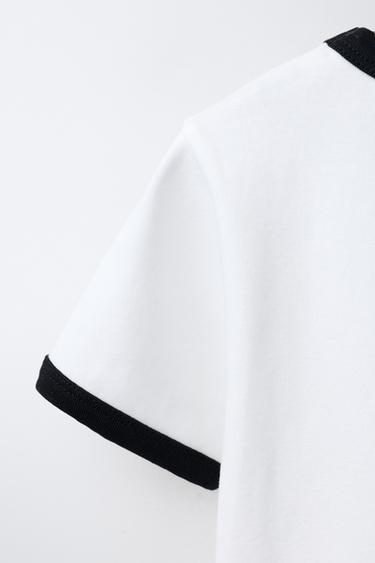 T-SHIRT CONTRASTE MICKEY ET MINNIE MOUSE © DISNEY - Blanc de Zara - Image 3