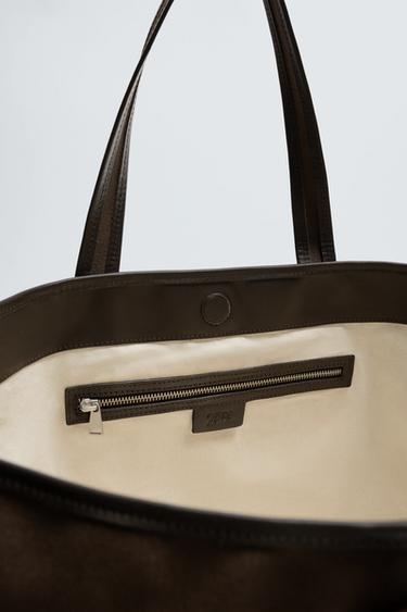 SAC SHOPPER EN TISSU - Marron de Zara - Image 3