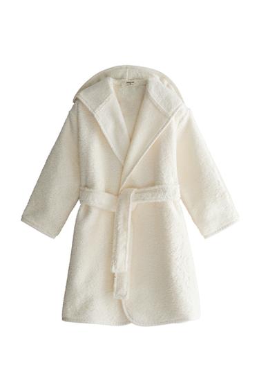 KIDS' POLKA DOT BATHROBE - Light beige by Zara