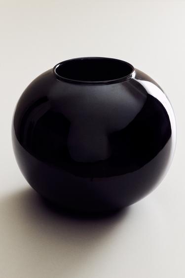 GLOSS SPHERE VASE - Brown by Zara