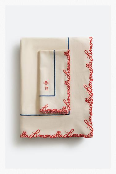 Zara Açık bej - LİMONCELLA İŞLEMELİ PAMUKLU MASA ÖRTÜSÜ X THE ANIMALS OBSERVATORY