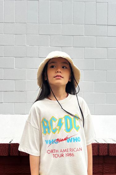 AC/DC ® PRINTED T-SHIRT - Cream by Zara
