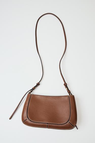 DOUBLE POCKET CROSSBODY BAG - Dark tan by Zara