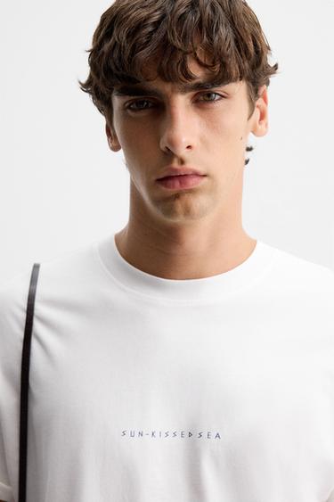 CONTRAST PATCH T-SHIRT - White by Zara - Image 4