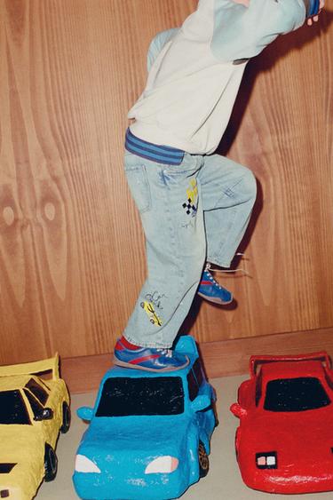 ΤΖΙΝ ΠΑΝΤΕΛΟΝΙ BAGGY HOT WHEELS MATTEL © - Μπλε ανοιχτό του Zara