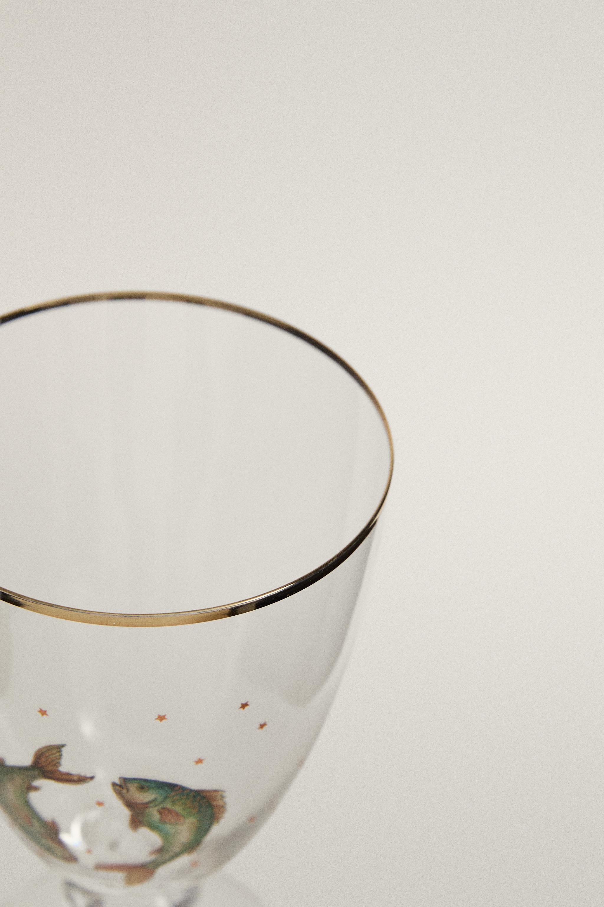 PISCES ZODIAC GLASS | MARISA BERENSON — Transparent