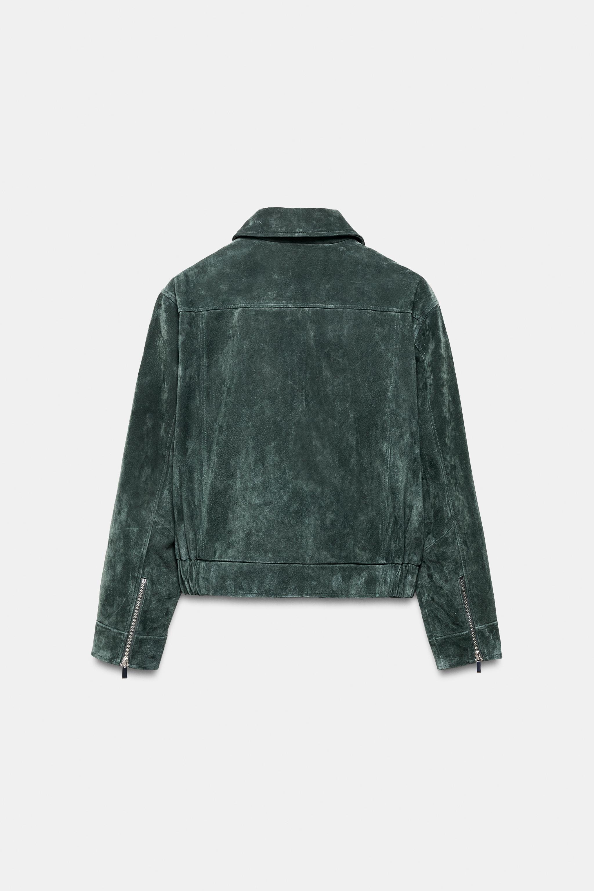 BLOUSON 100% CUIR DAIM