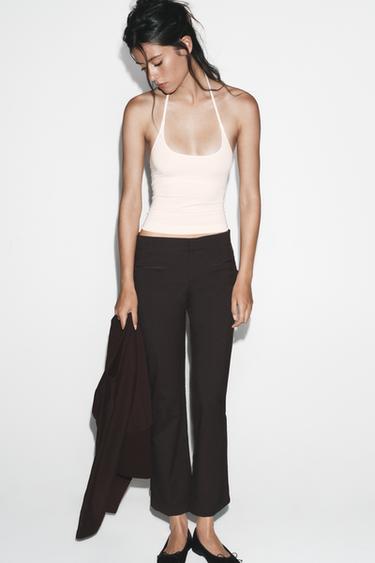 TOP HALTER SEAMLESS - Écru de Zara
