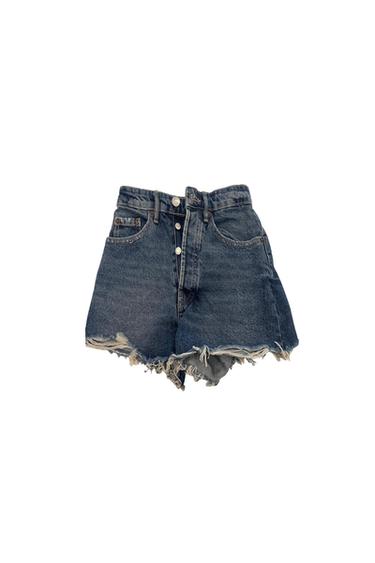 DISTRESSED DENIM SHORTS