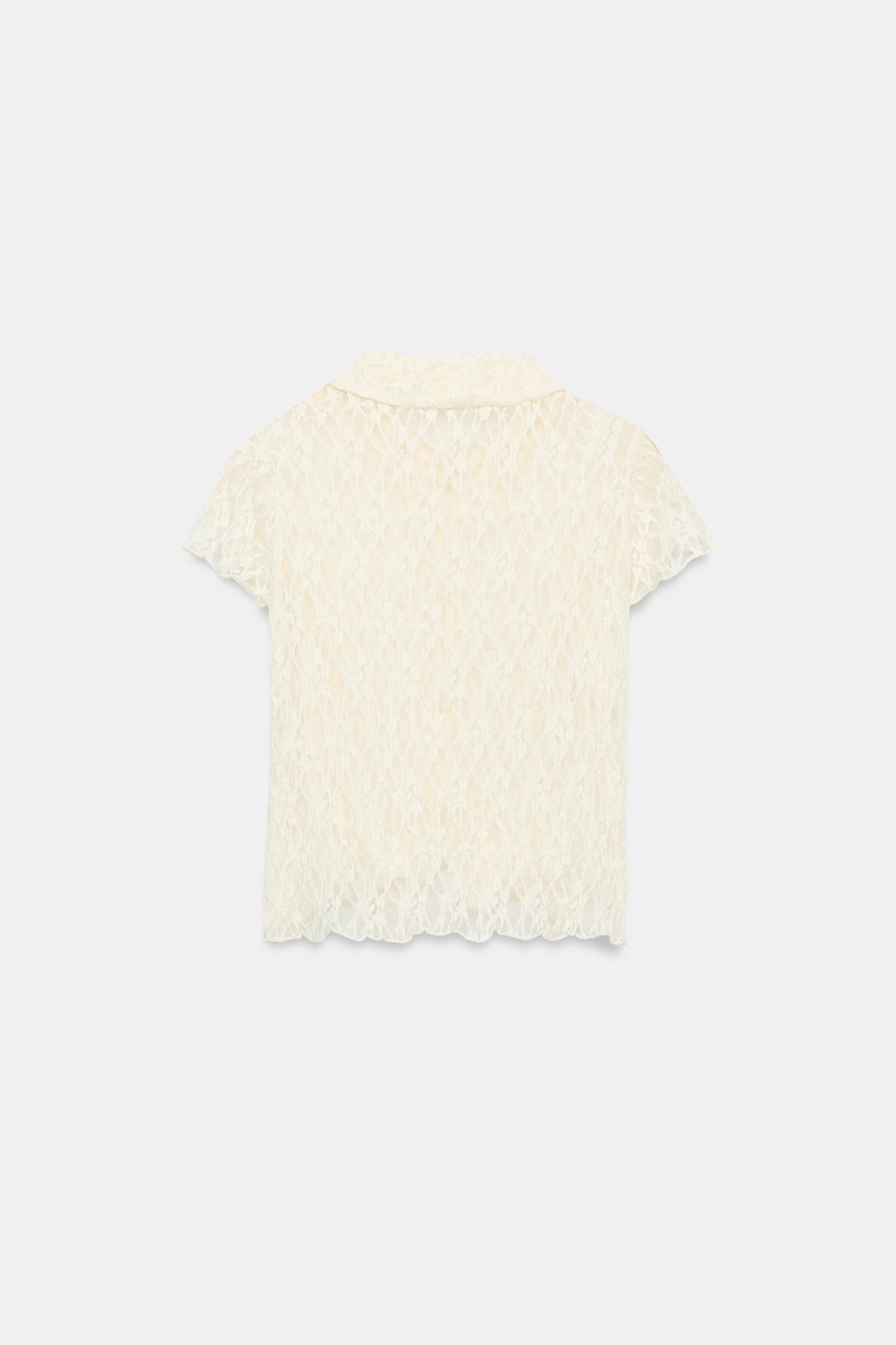 LACE BUTTON-UP TOP