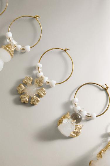 PACK OF SHINY GLASS CHRISTMAS GLASS CHARMS (PACK OF 6) - 990 by Zara - Image 2