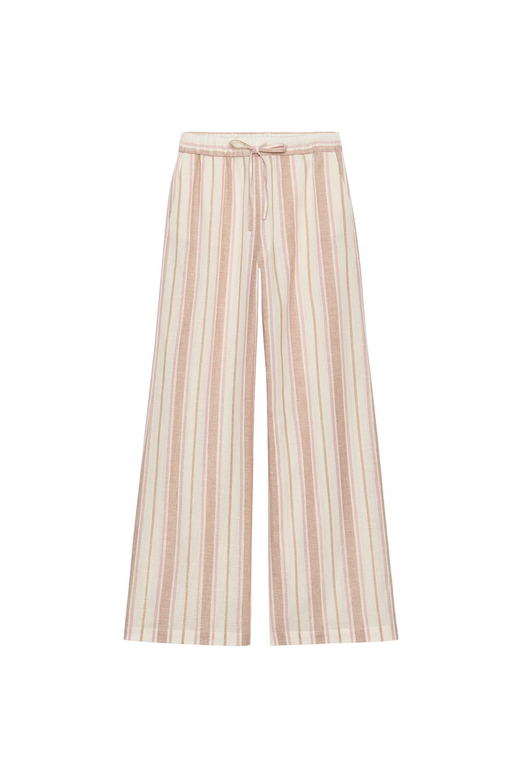 METALLIC STRIPED WIDE LEG PANTS - image 3