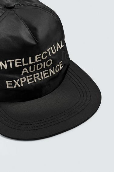 EMBROIDERED FLAT PEAK CAP - Black by Zara - Image 5