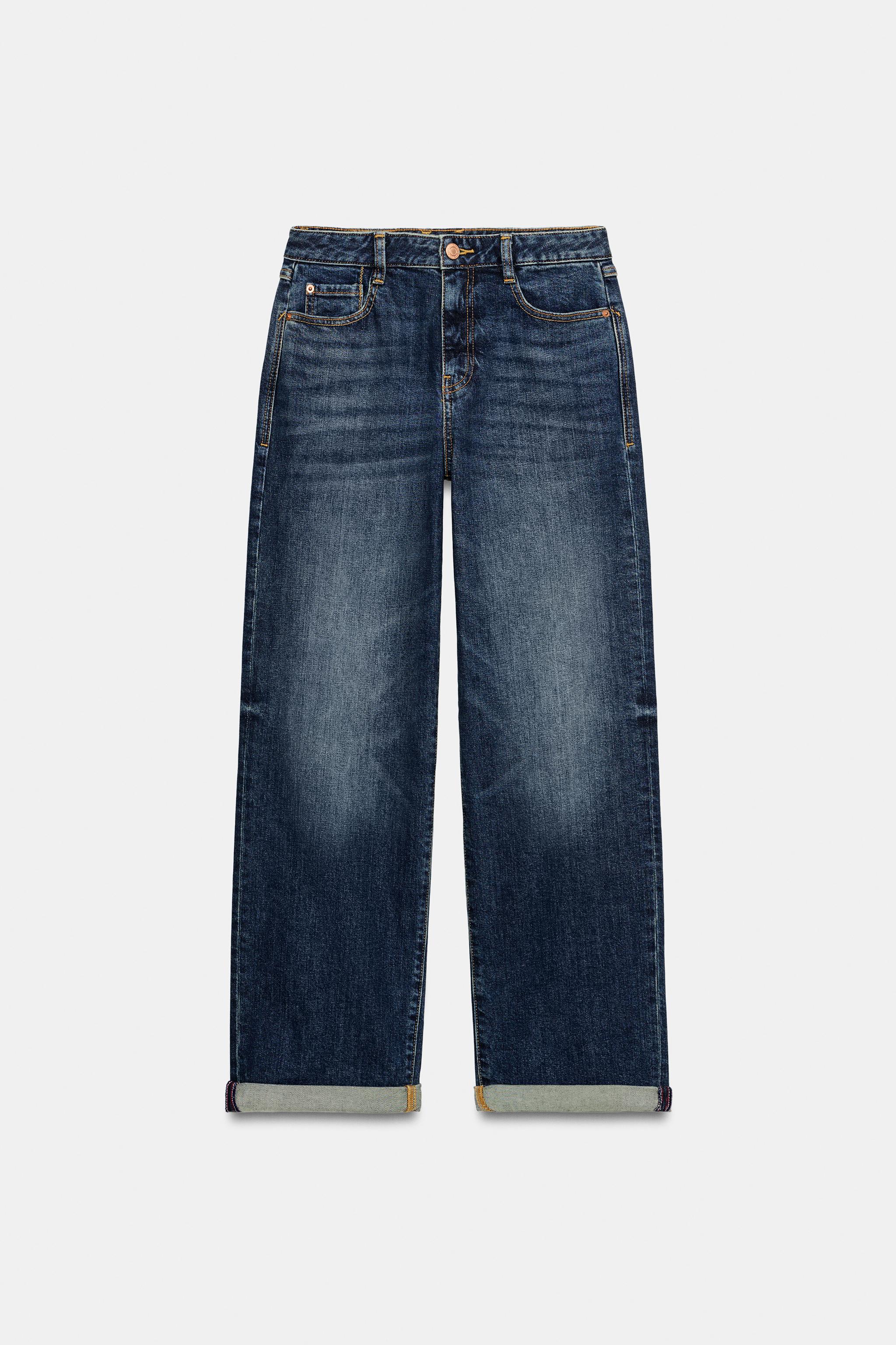 Женские джинсы Zara Z1975 MID-RISE CUFFED RELAXED FIT JEANS