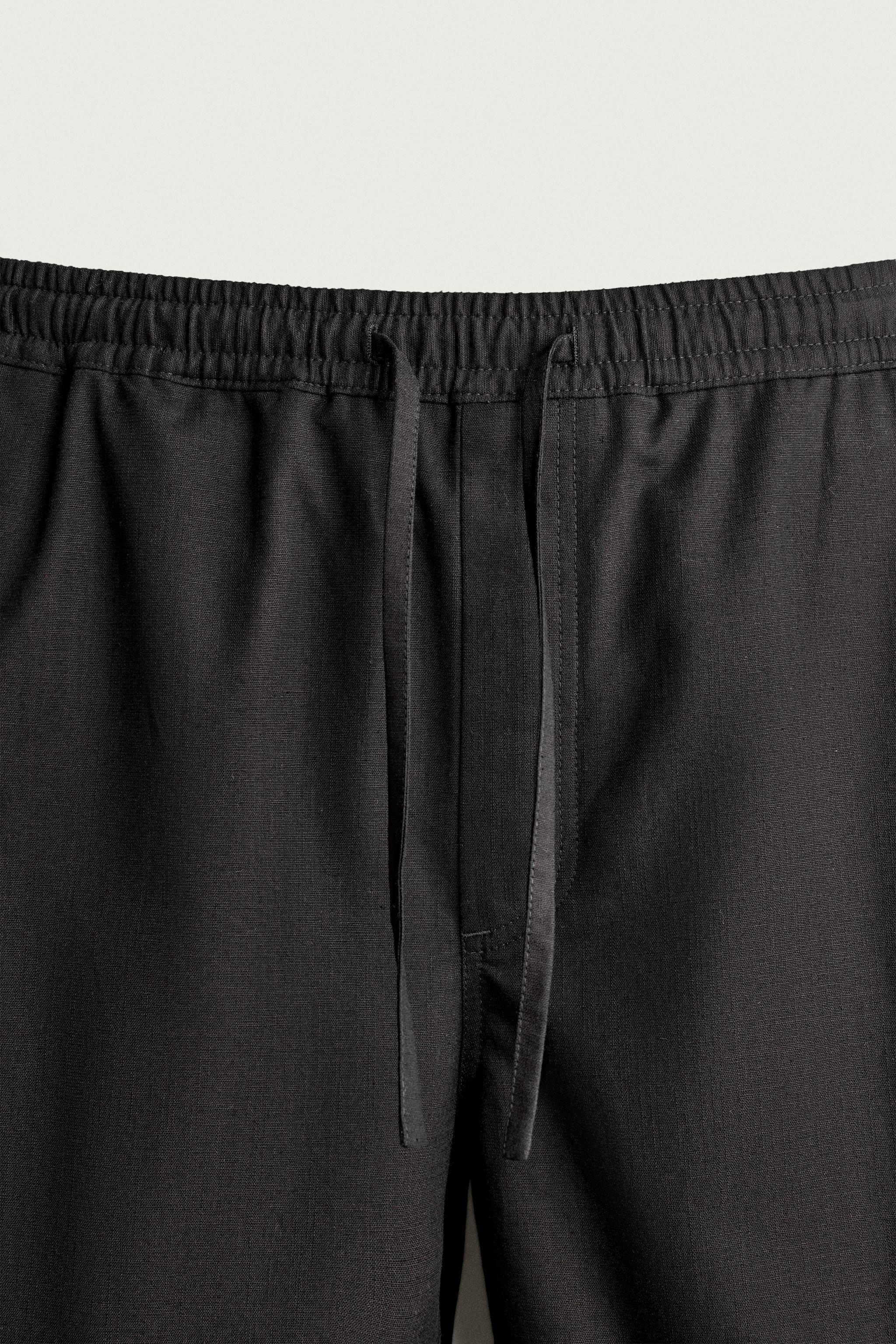 Мужские брюки Zara RELAXED FIT BUTTON PANTS — фото 7