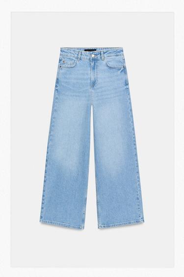 Z1975 HIGH-WAIST CULOTTES - Light blue by Zara