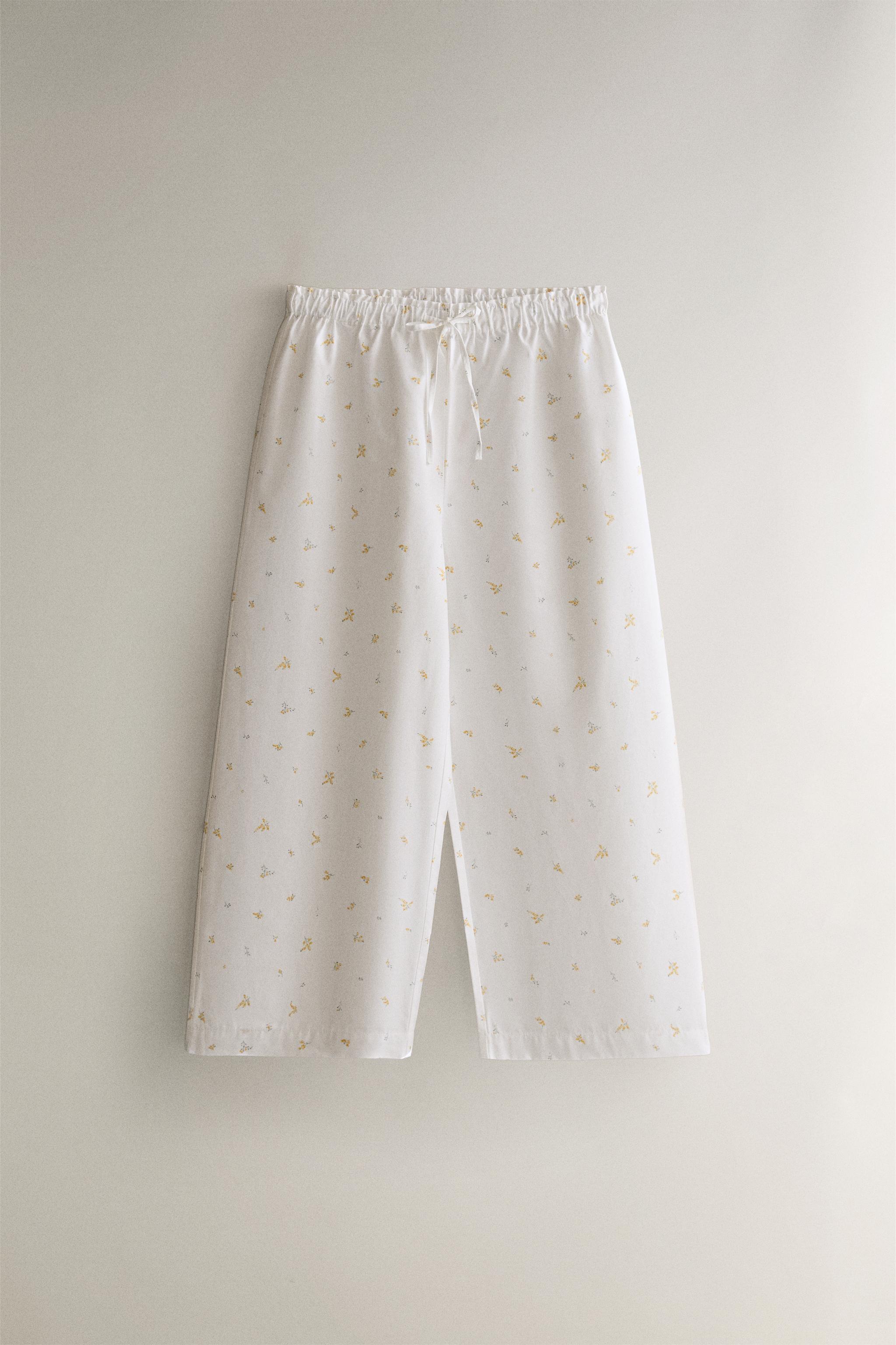 FLORAL PANTS - White | ZARA United States