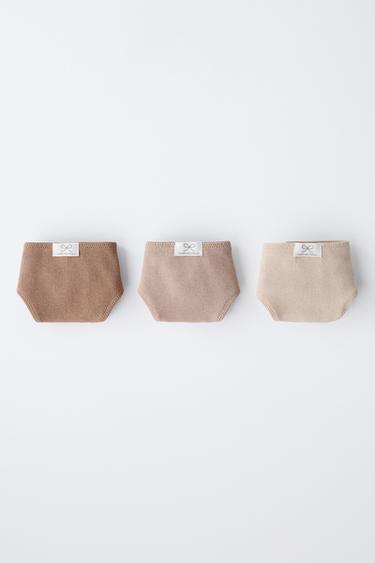 AGES 6-14/ THREE-PACK OF RIBBED BRIEFS WITH LABEL - Beige-pink by Zara - Image 4