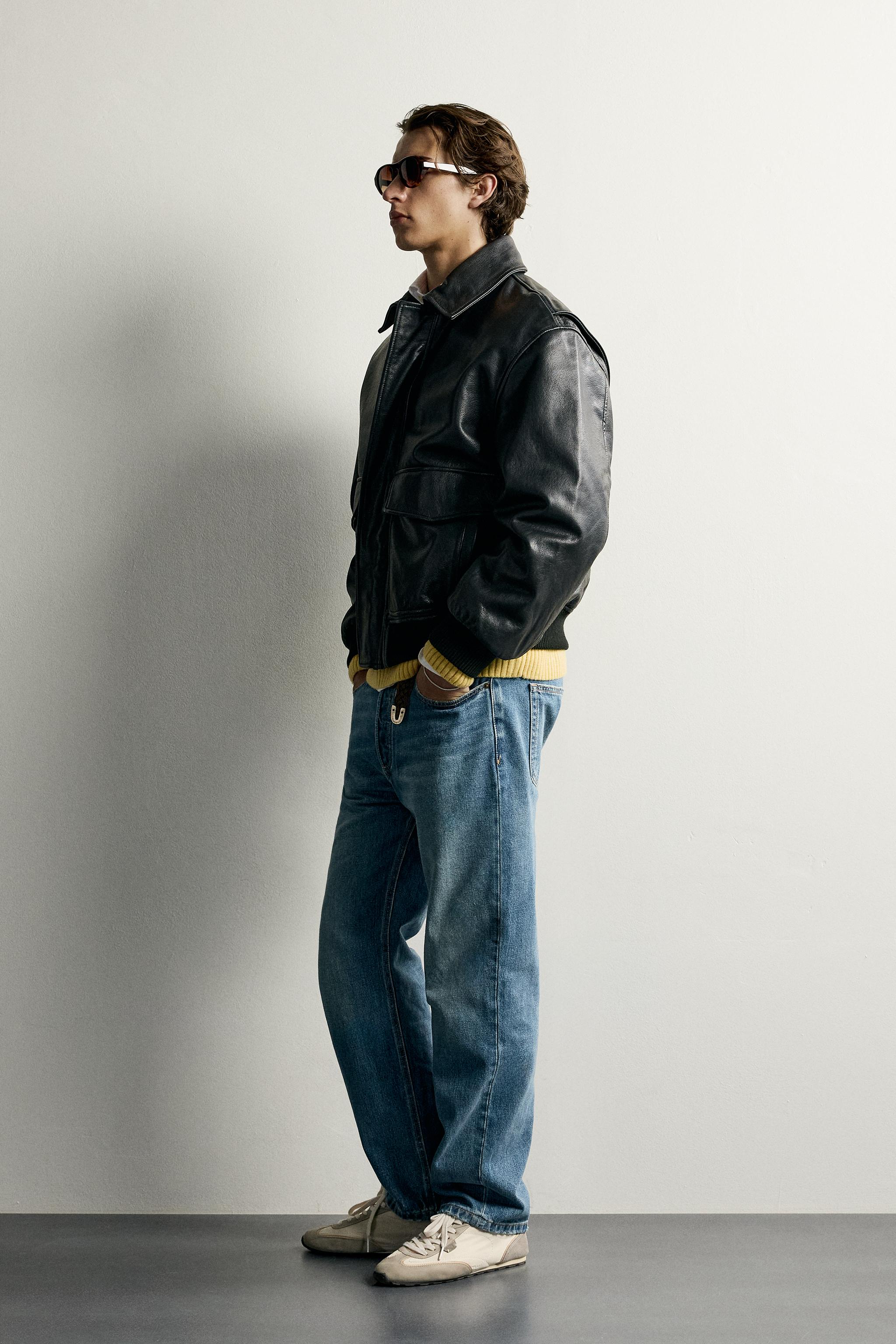 REGULAR FIT LEATHER JACKET