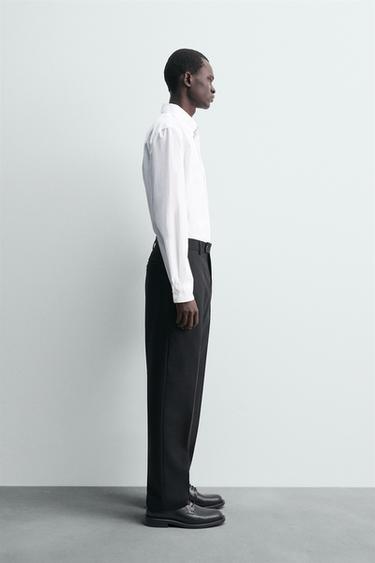 CHEMISE REGULAR FIT EN POPELINE - Blanc de Zara - Image 3